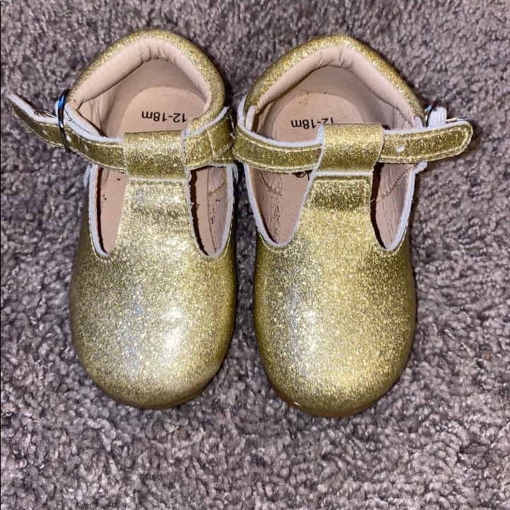 Glitter Gold T-Straps